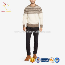 men winter heavy cashmere pullover Intarsia sweater